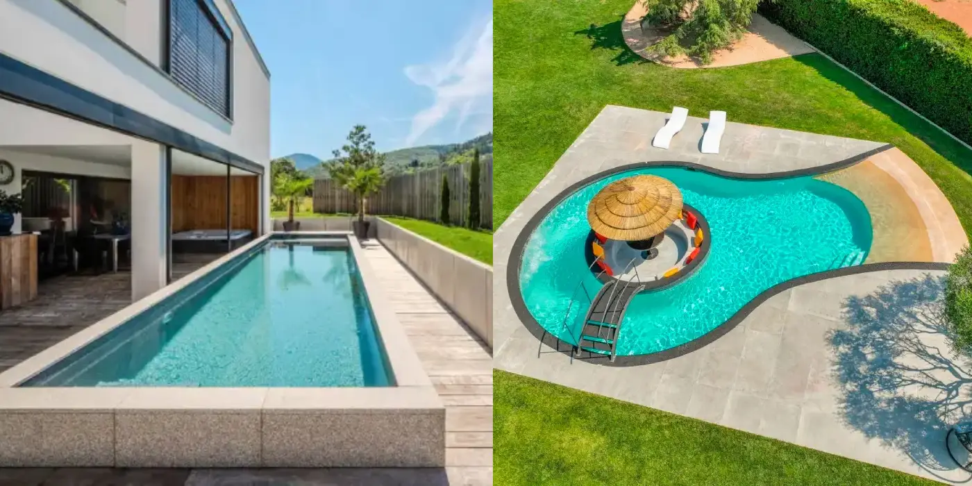 piscines en béton sur-mesure, personnalisation des formes