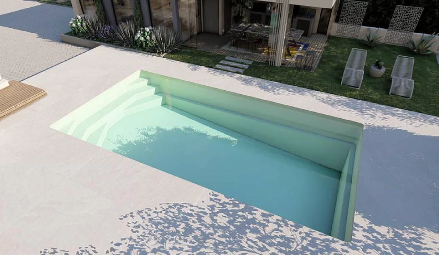 piscine coque modèle CAROLINE à Sigolsheim