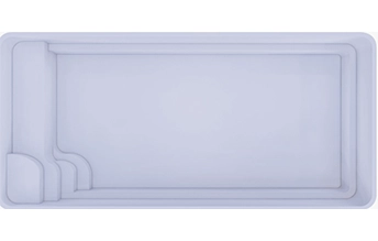 Coque de la piscine modèle KAREN, avec banc immergé