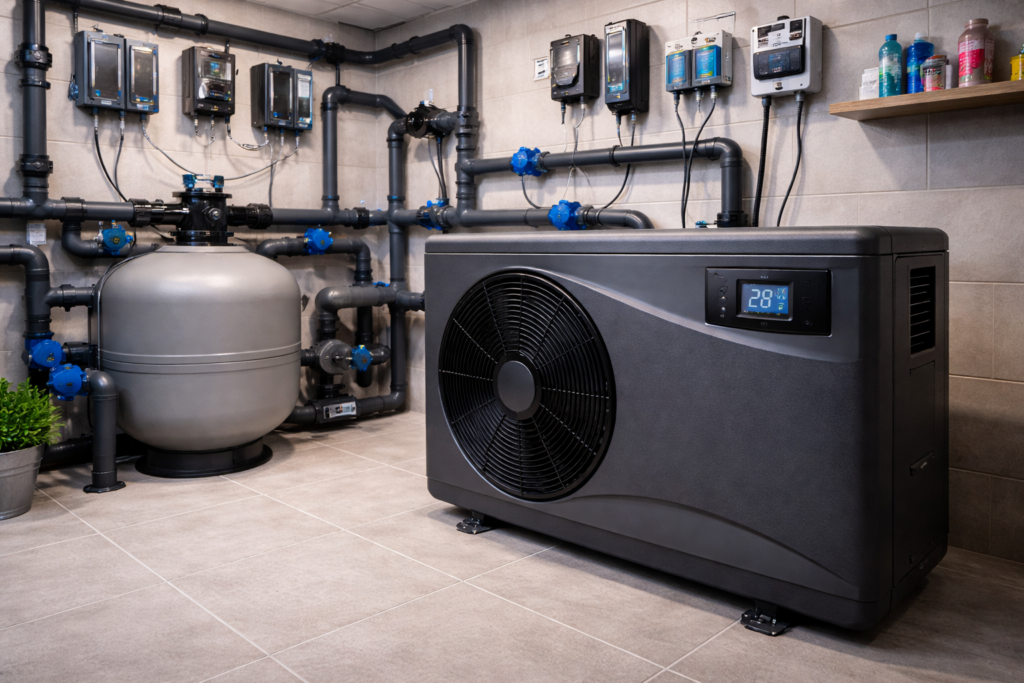 Pompe à chaleur pour chauffer l'eau d'une piscine